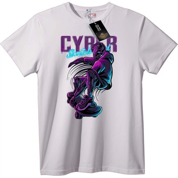 NOONEBRAND Тениска Кибер Скейтборд - 3XL, White