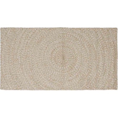 vidaXL Килими за помещение Естествено и бяло 100 x 200 cm юта (42010602)