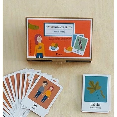 Hrací karty s vyjmenovanými slovy