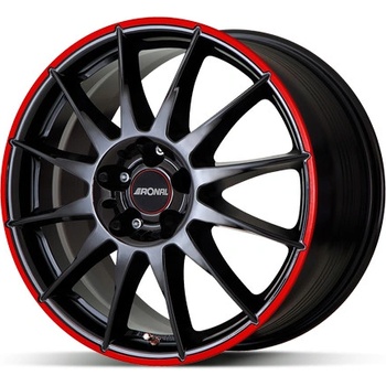 Ronal R54 8x18 5x112 ET45 black polished red