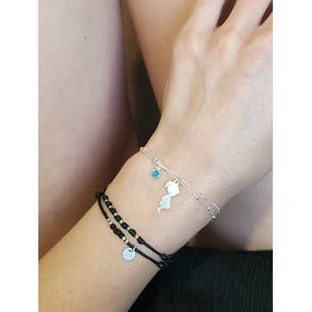 Двойна сребърна гривна Майка на момиче/момче (ДСГ6)