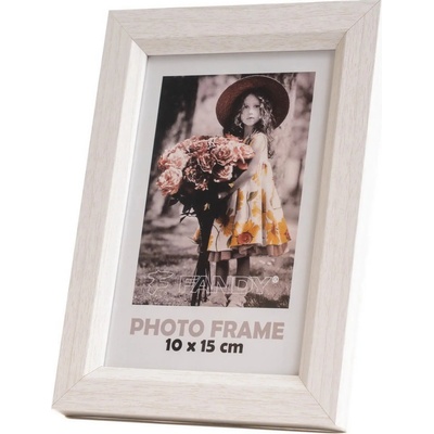 FANDY Dřevěný fotorámeček Bevel 10x15 1 béžový – Zboží Mobilmania