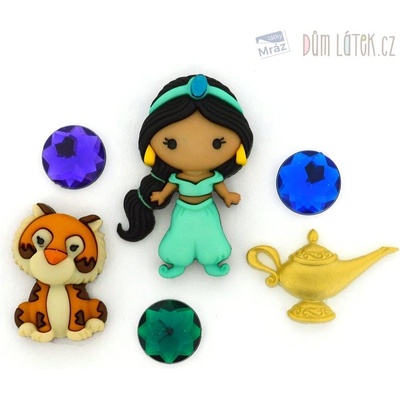 Dekoračné gombíky Disney rozprávka Jasmine