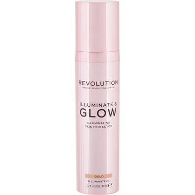 Makeup Revolution Glow & lluminate течен хайлайтър златен за лице 40 ml