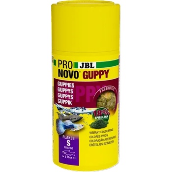 Jbl Pronovo GUPPY Flakes S - Люспи за основна храна за аквариумни риби размер S за гупи и други живораждащи от 3-10 см. , 100 мл