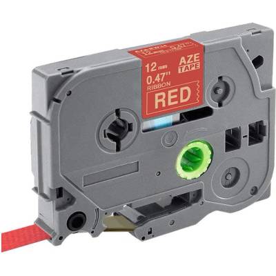 Brother TZ-RW34 / TZE-RW34, 12mm x 4m, златен печат / червен фон, оригинална лента (TZERW34)