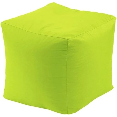 Pufrelax Пуф, 130л. , Табуретка Куб XL - Teteron Green Neon, Перящ се калъф, Пълнеж от Полистиролни перли, за открито (PUF-G-CXL-TEX-GRNE)