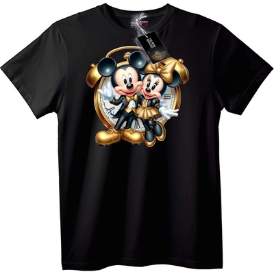 NOONEBRAND Тениска Mickey & Minnie Часовник - 2XL, Black