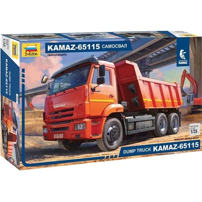 Zvezda Kamaz 65115 dump truck Model Kit auta 3650 1:35