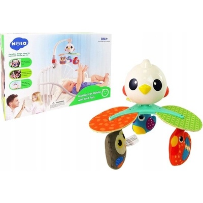 LEANToys Dětský kolotoč nad postýlku s melodií Colorful Birds