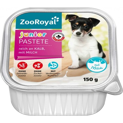ZooRoyal Junior Dog telecí s mlékem 11 x 150 g