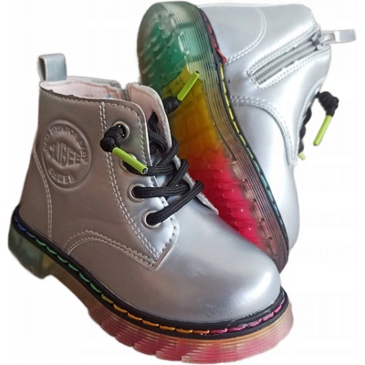 Přechodné kotníkové boty se stříbrným zipem P9-119