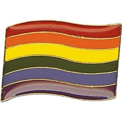Odznak (pins) 20mm dúhová vlajka LGBT - farebný