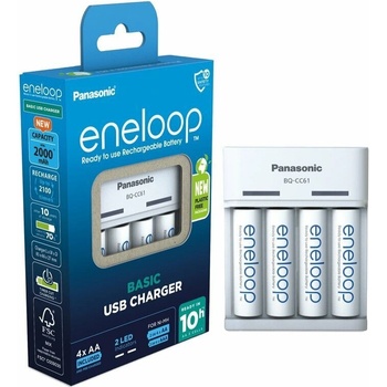 Panasonic ENELOOP EKO BQ-CC61 USB + 4x AA 2000mAh