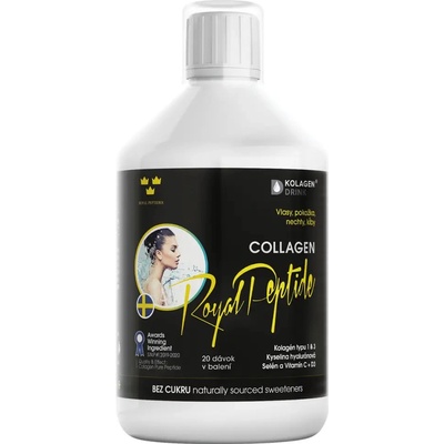 KolagenDrink Collagen royal peptide hydrolyzovaný rybí kolagén bez cukru 500 ml