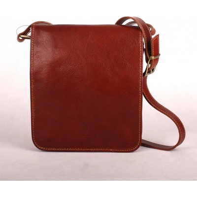 Unisex kožená Crossbody taška no. 48 hnědá