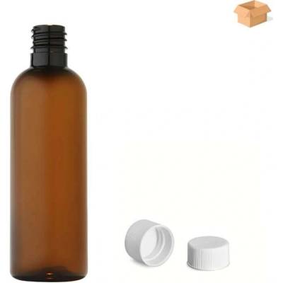 Via Plastová lahvička hnědá s bílým uzávěrem 100 ml 400 ks