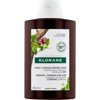 Klorane Shampooing À La Quinine & Edelweiss BIO šampón s chinínom a bio plesnivcom alpským 200 ml