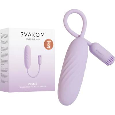 Вибро яйце с клитор стимулатор, двойна стимулация и app - Svakom Plume (SVAKOM0231)
