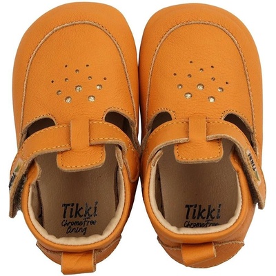 Tikki Kožené capáčky pouf mango