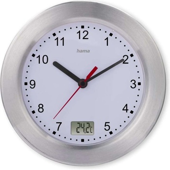 Hama "Mauritius", термометър, Ø 17 см, алуминий Стенен часовник за баня