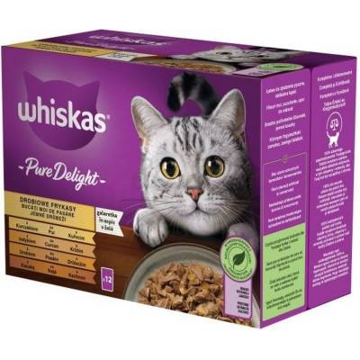 Whiskas Pure delight v želé kura morka hydina kačka 12 x 85 g