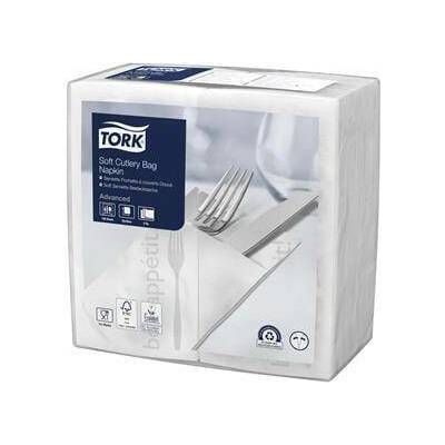 TORK Ubrousky na příbory Bon Appétit bílá 3V 1/8 skládání Advanced 100 ks 470262