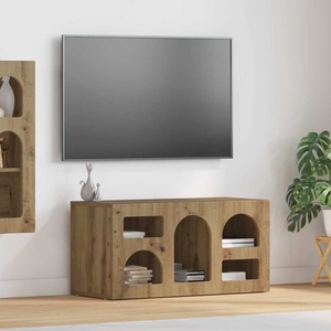 vidaXL ТВ шкаф ELST 80 x 35 x 40 см Дъб Инженерна дървесина (891283)