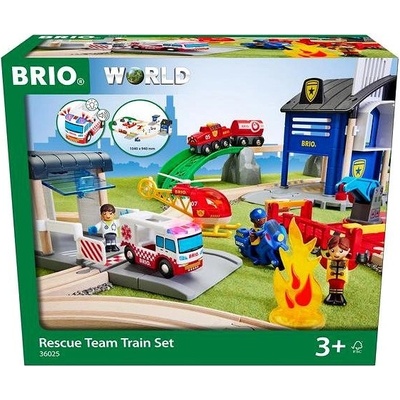 Brio World 36025 Vlaková súprava záchranárskeho tímu