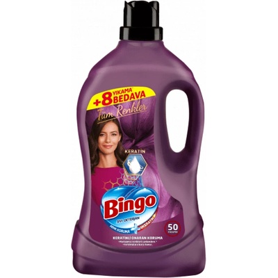 Bingo Color purple Keratin Течен перилен препарат, 50 пранета 3л (87654356789)