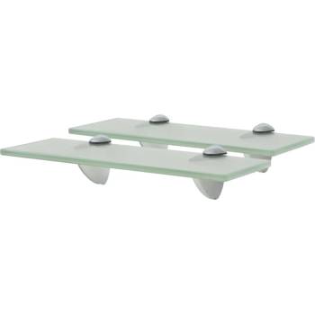 Image 1 of vidaXL Подвижни рафтове, 2 бр, стъкло, 30x10 см, 8 мм (3051510)