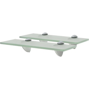 vidaXL Подвижни рафтове, 2 бр, стъкло, 30x10 см, 8 мм (3051510)