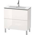 Duravit L-Cube - Шкафче за умивалник „Compact, 86x82x39 см, 2 чекмеджета, лъскаво бяло LC667402222 (LC667402222)