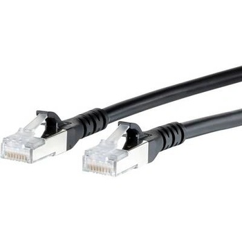 METZ CONNECT RJ45 Кабел за мрежова връзка, CAT 6A S/FTP [1x RJ45 щепсел - 1x RJ45 щепсел] 2 m, черен BTR Netcom (1308452000-E) (1308452000-E)
