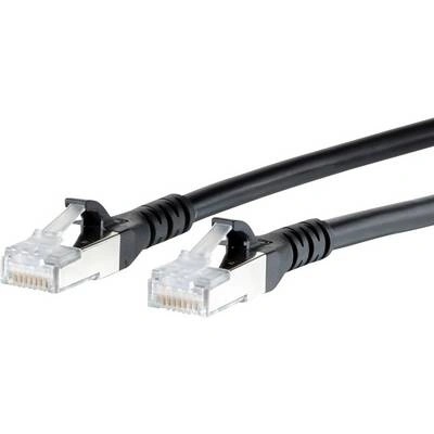 METZ CONNECT RJ45 Кабел за мрежова връзка, CAT 6A S/FTP [1x RJ45 щепсел - 1x RJ45 щепсел] 2 m, черен BTR Netcom (1308452000-E) (1308452000-E)