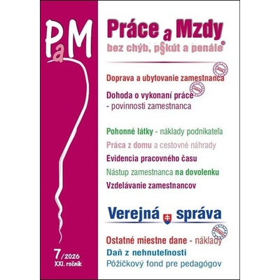 PaM č. 7 / 2026 - Doprava zamestnanca, Pohonné látky - Poradca s.r.o.