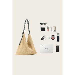 AllSaints чанта тип хобо дамска от велур ASHA (W518XD)