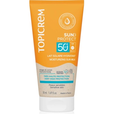 Topicrem Sun Protect Moisturizing Sun Milk хидратиращо мляко за тен SPF 50+ 50ml