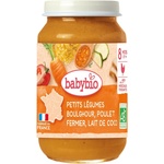 Babybio Био зеленчуково пюре Babybio - С пилешко месо, булгур и кокосово мляко, 8 м+, 200 g (3288130510102) - ozone