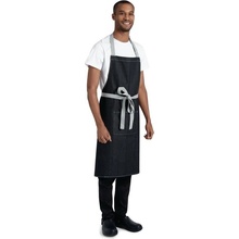 Whites Chefs Clothing Whites Southside unisex náprsní zástěra džínová černá