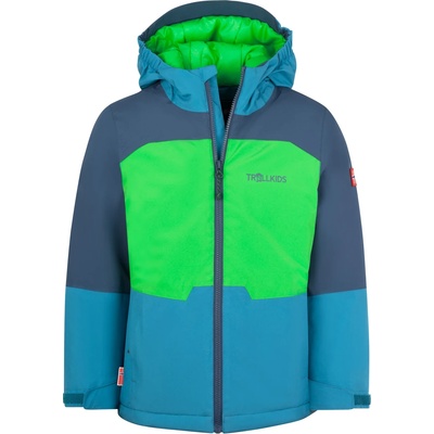 TROLLKIDS Детско зимно яке Trollkids Kid's Hardanger Jacket Winter jacket - Fresh Green / Mystic Blue / Dark Marine - размер 92 (EU) (703-4662-0211)