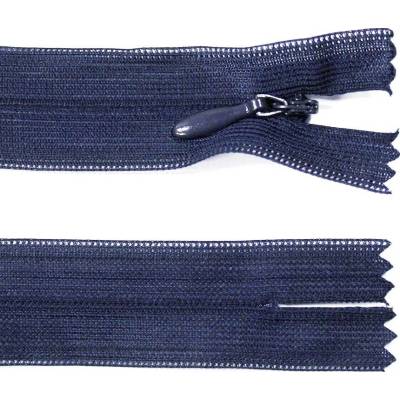 Spirálový zip no.3 skrytý nerozepínací 60cm - více barev color: 730 tmavě modrá