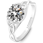 Silenti Jewelry Сребърен пръстен "Дълбочина" - 9 - 59.5мм (19.1мм диам. )