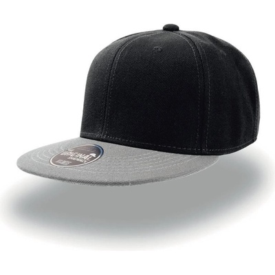 Atlantis Headwear Snap Back 6 panelová COT-33208098199 Černá/šedá