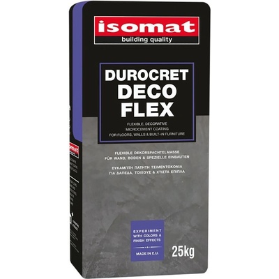 ISOMAT DUROCRET–DECO FLEX Flexibilní dekorační mikrocementová stěrka, bílá, 25 kg