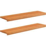 vidaXL Парапети за прозорци 2 бр. Светло кафяво 90 x 30 x 2 cm (42048193)