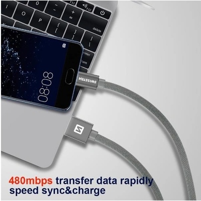 Swissten 71521201 USB - USB-C, 1,2m, černý