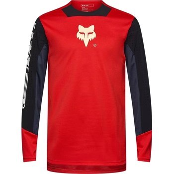 FOX Yth Defend LS Elevated fluorescent red