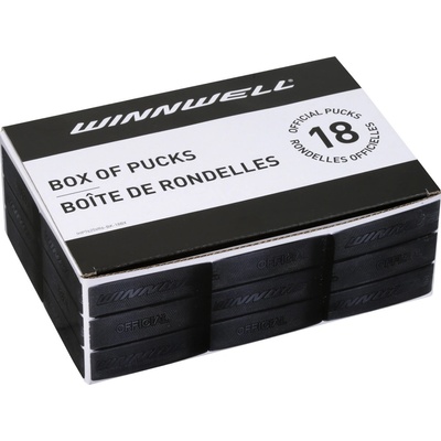 Winnwell Hokejový puk čierny oficiálne 18ks box
