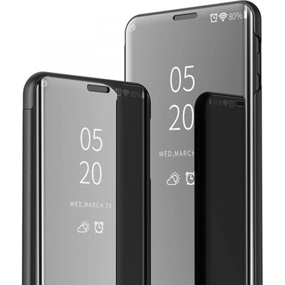 Pouzdro SES Zrdcadlové plastové flip Samsung Galaxy Note 10 Lite - černé
